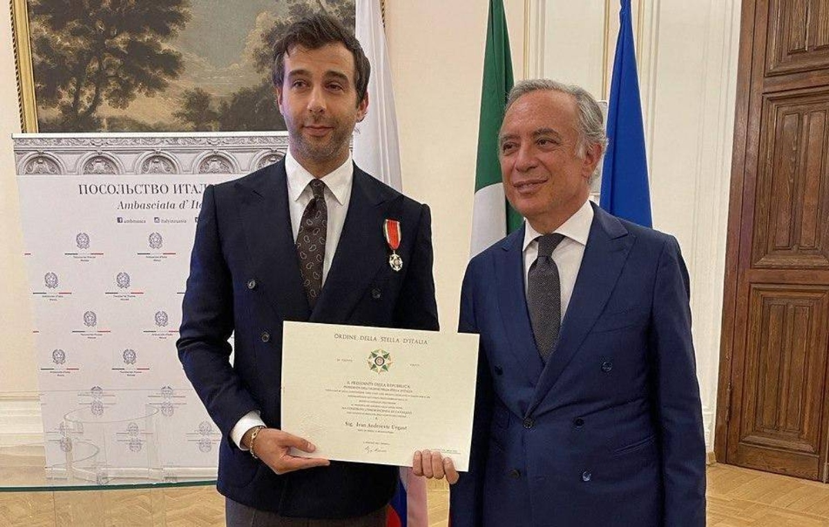 Ivan Urgant recibió la Orden de la Estrella de Italia