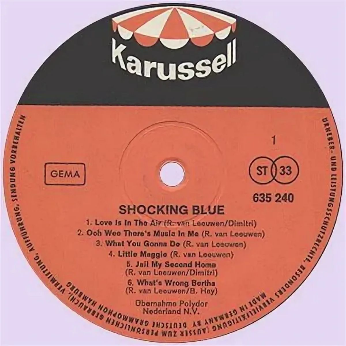 Диск группы «Shocking Blue» «Beat With Us»