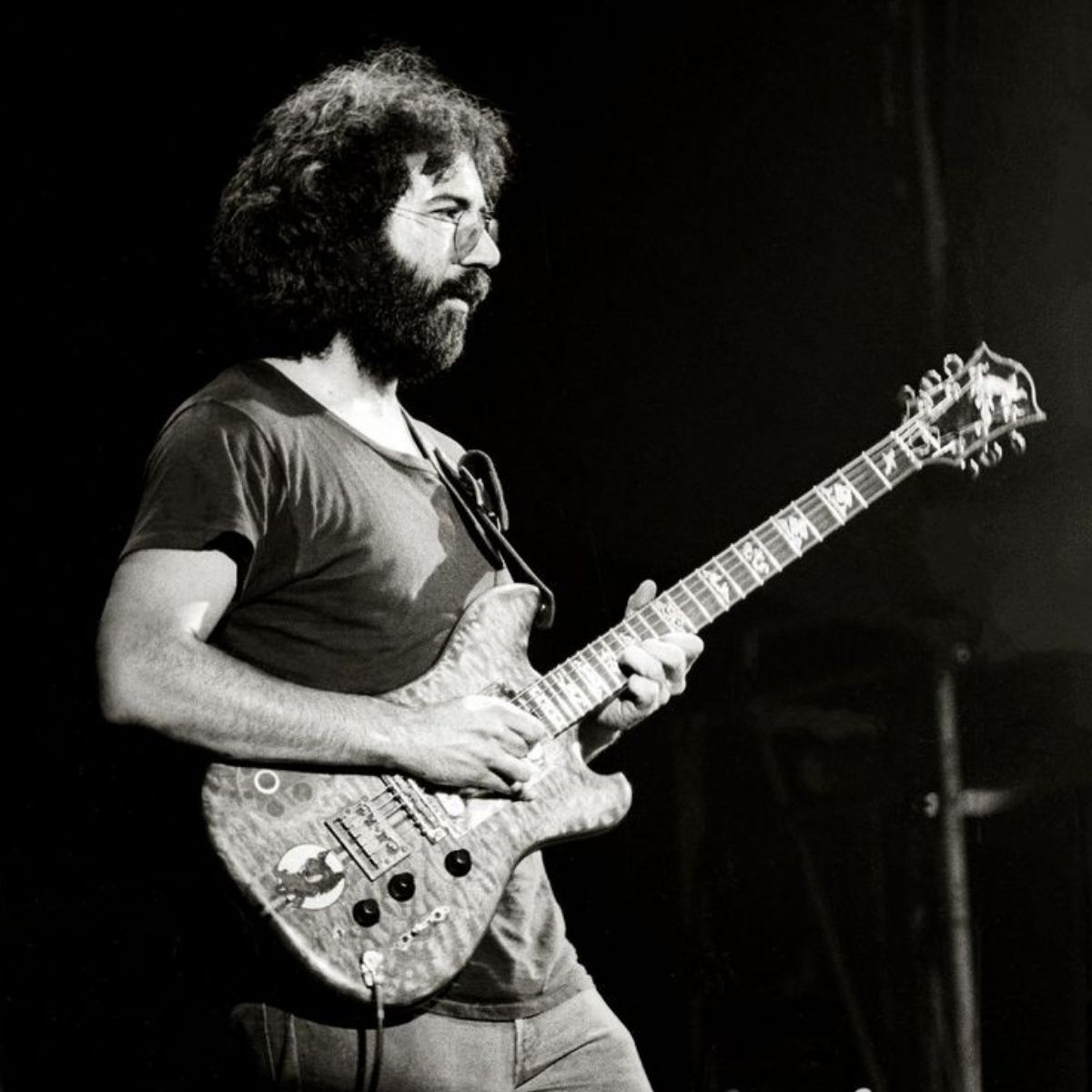 Jerry Garcia bei einem seiner Auftritte