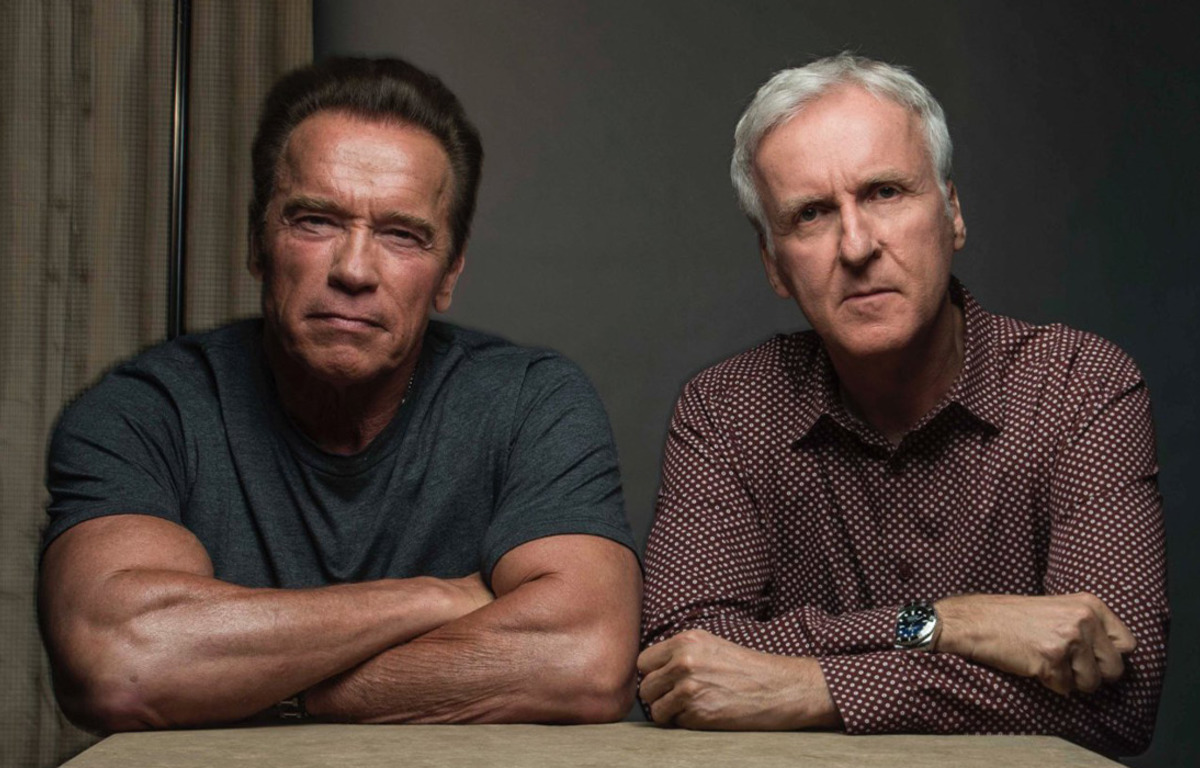 Cameron y Schwarzenegger