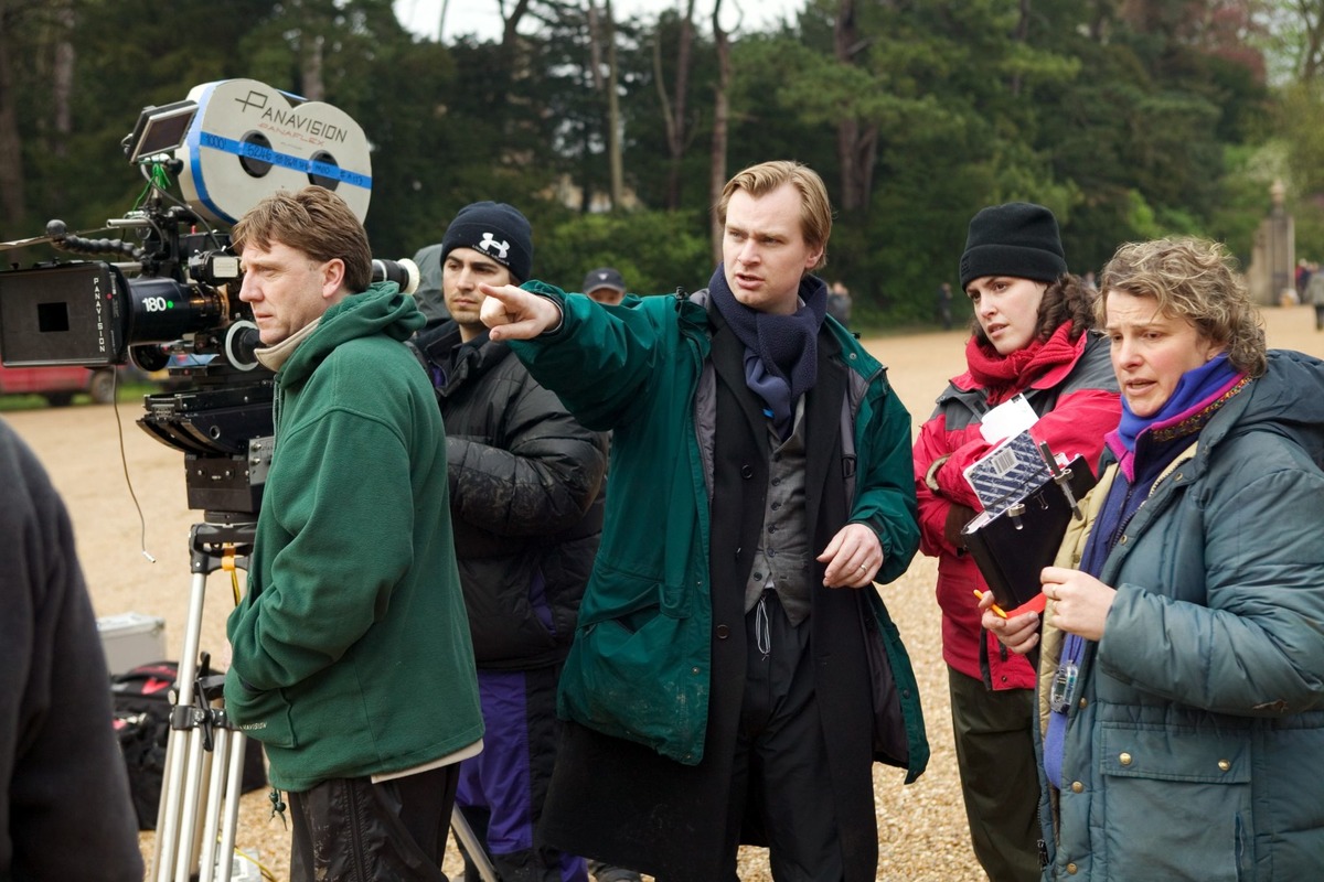 Christopher Nolan with camera crew