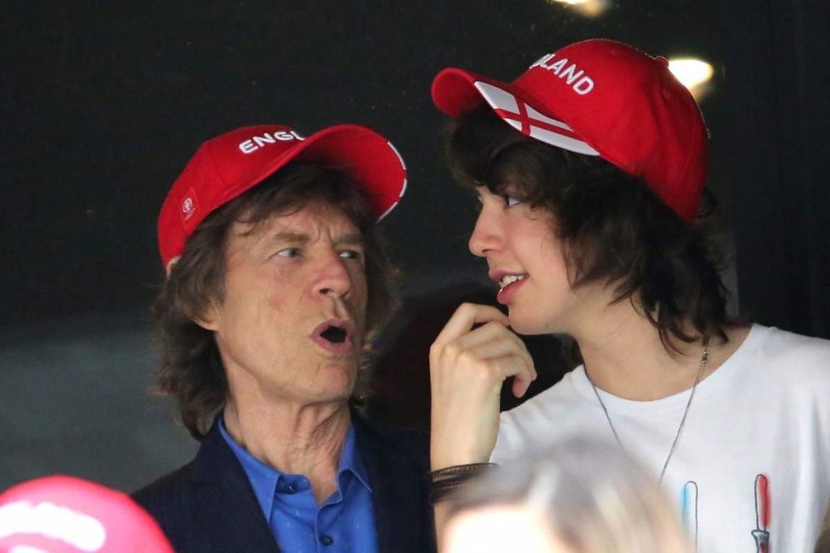 Mick Jagger and his son Lucas