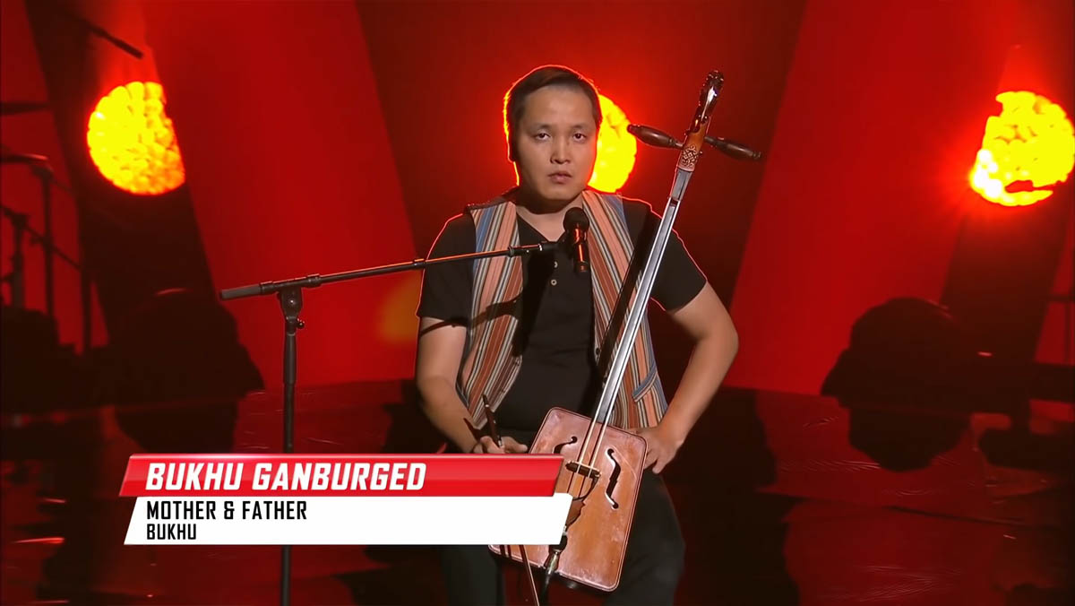 Musician Bukhu Ganburged on The Voice show