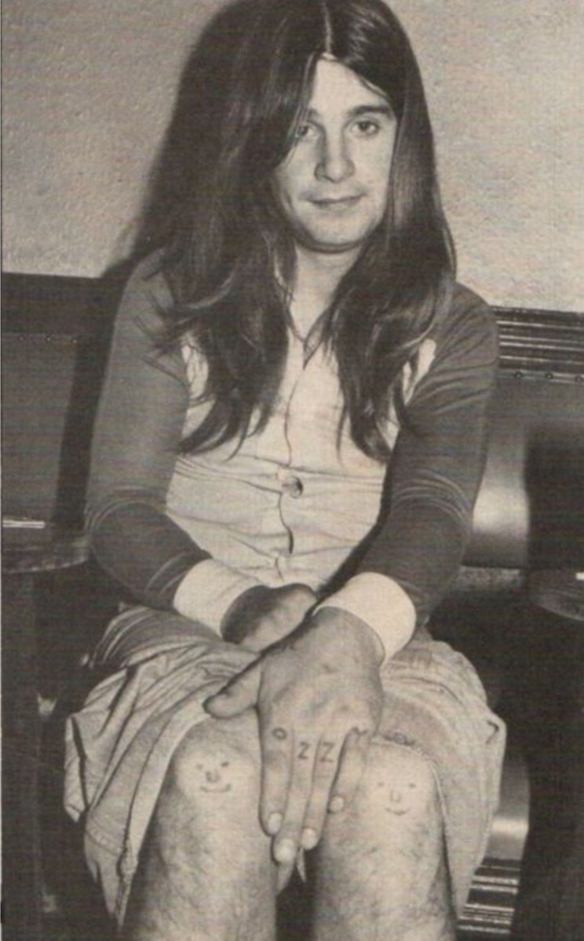 Ozzy Osbourne as a young man