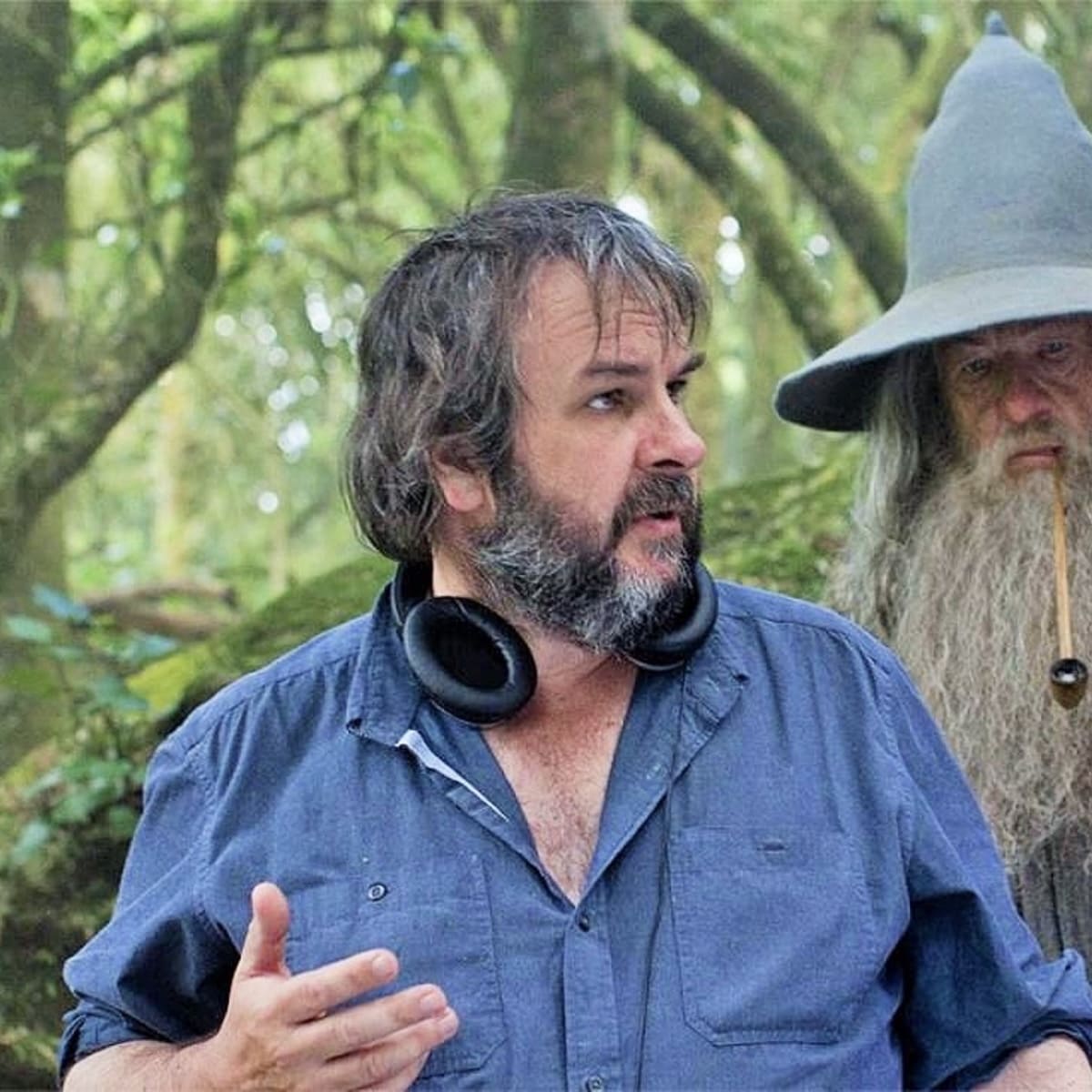 Peter Jackson on the set of The Lord of the Rings