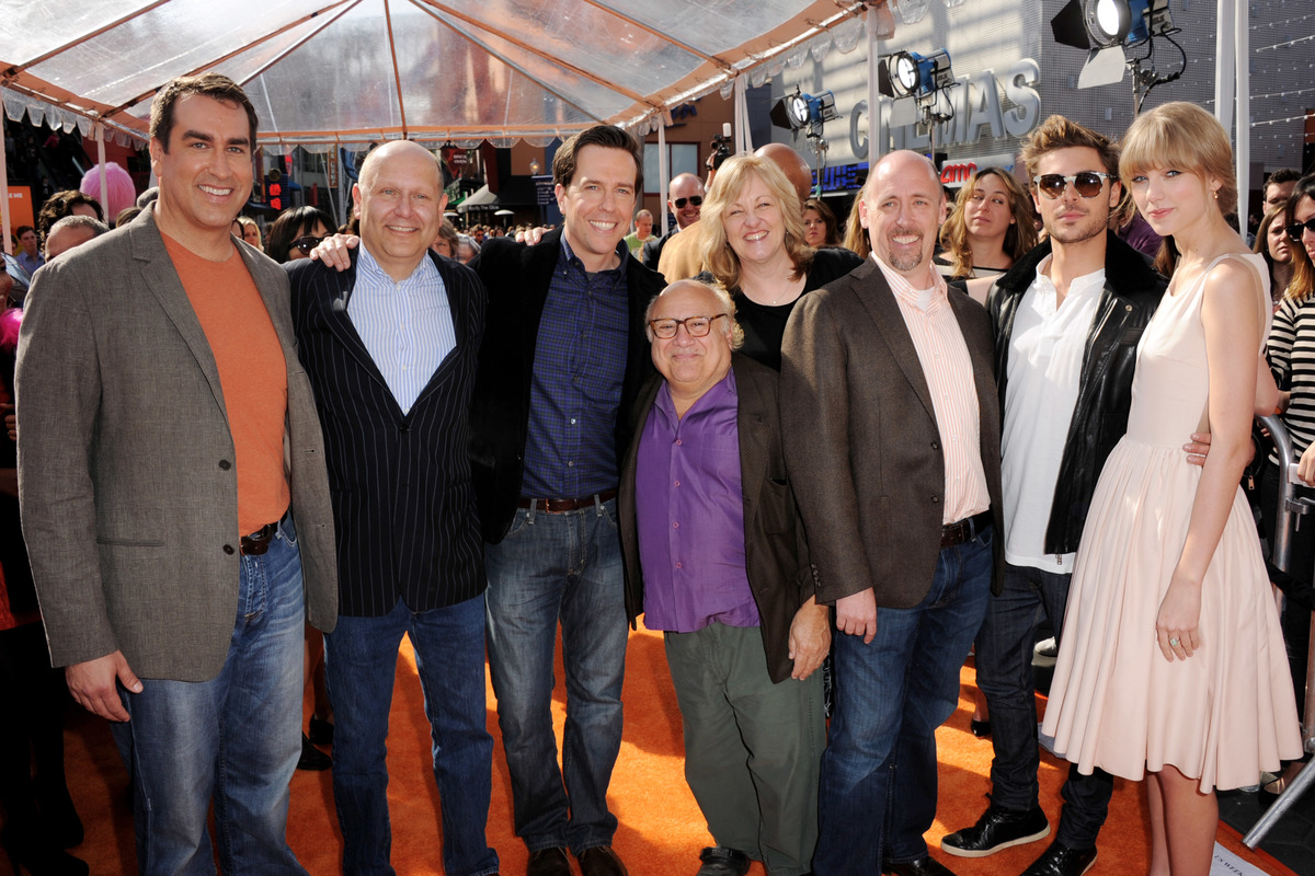 Reno (third from left) and the Lorax animation team