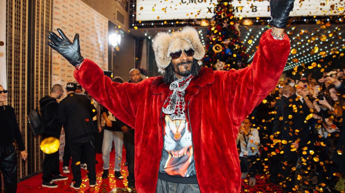Snoop Dogg en la inauguración de su estrella en Mytishchi