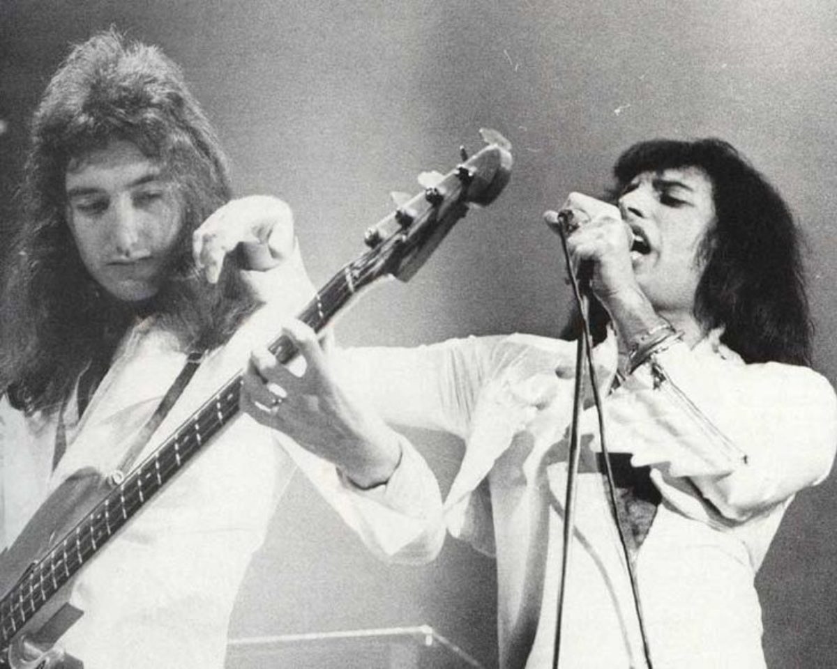 John Deacon und Freddie Mercury