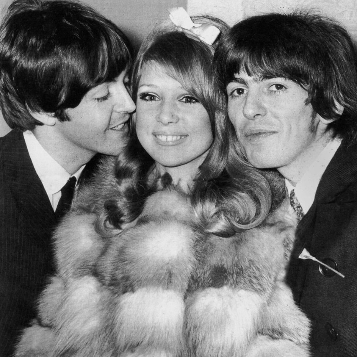Paul McCartney, Patti Boyd, and George Harrison