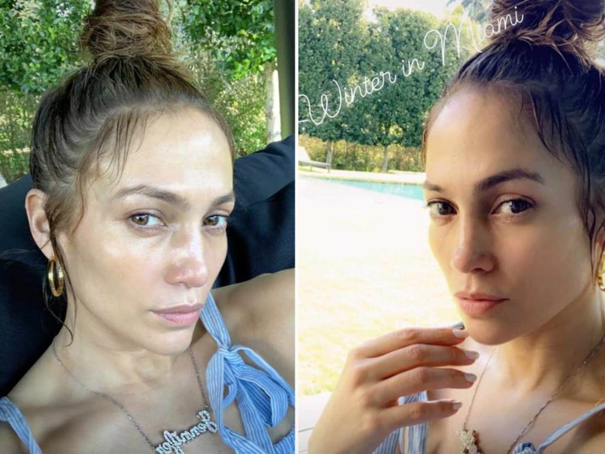 Jennifer Lopez ohne Make-up