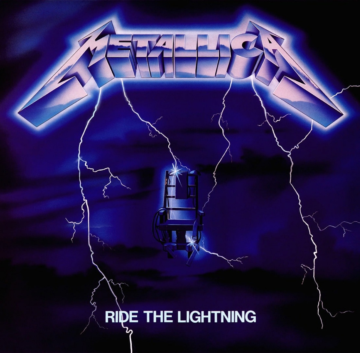 Couverture de l'album "Ride the Lightning" de Metallica