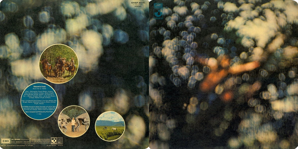Couverture de l'album "Obscured by Clouds" de Pink Floyd.