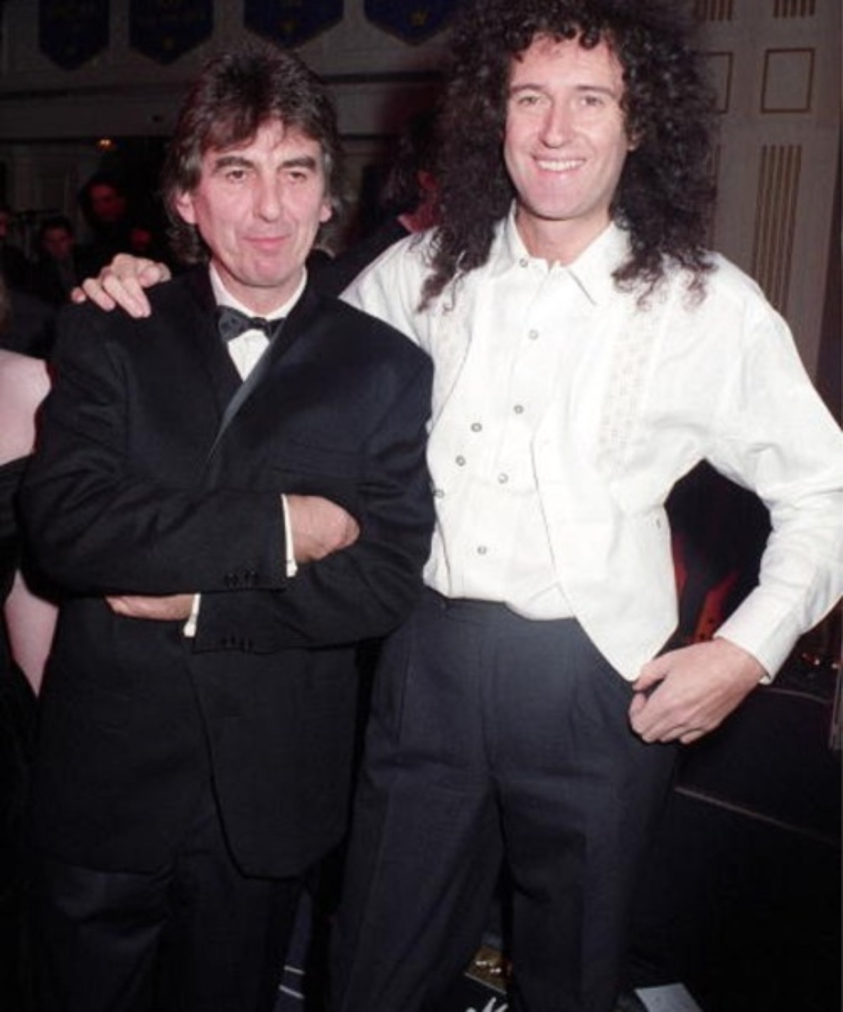 George Harrison and Brian May