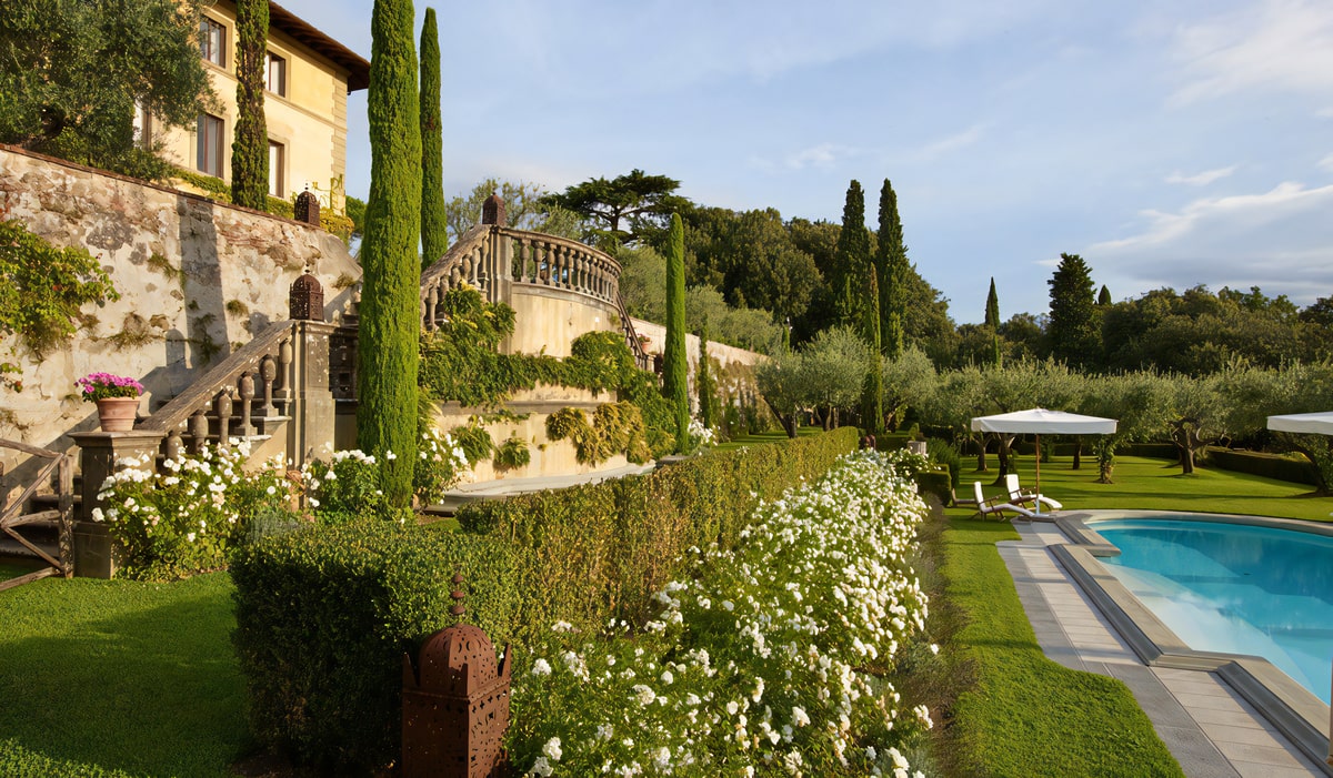 Das Haus von Sting und seiner Frau Trudi in der Toskana, Italien