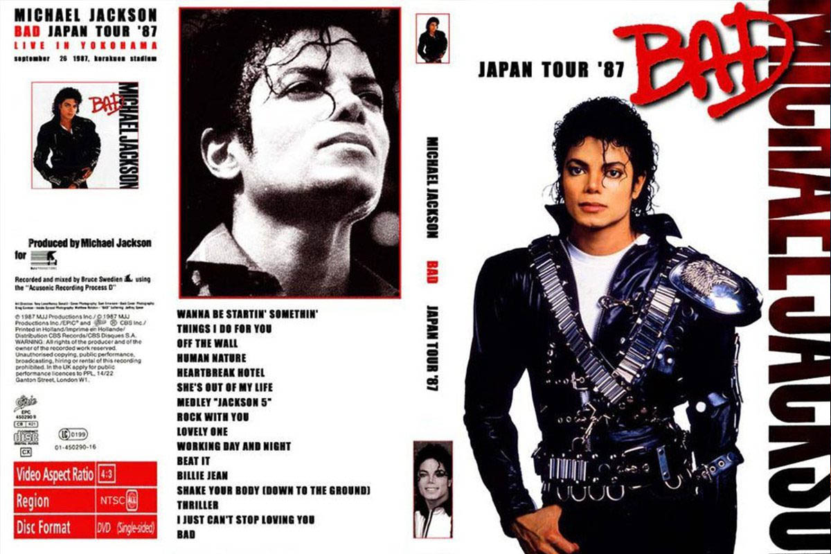 Обложка альбома «Bad», турне по Японии
