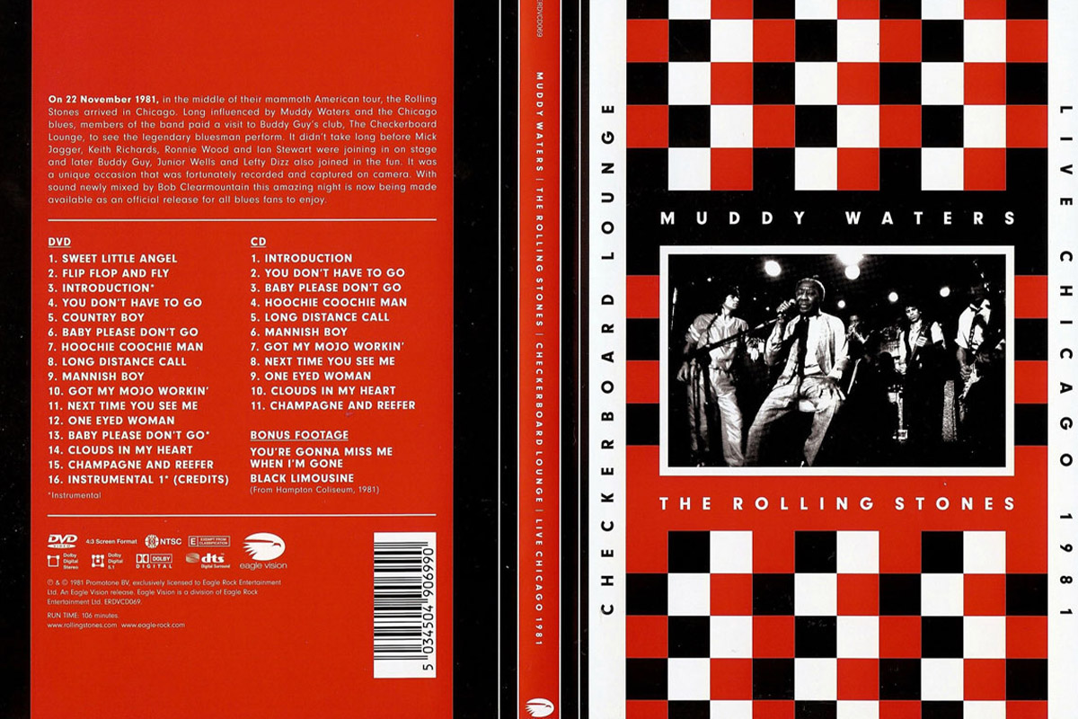 Capa de The Rolling Stones ao vivo no Checkerboard Lounge ao vivo do álbum