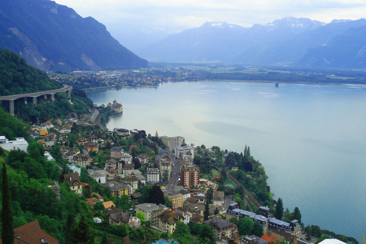 La ciudad de Montreux, Suiza