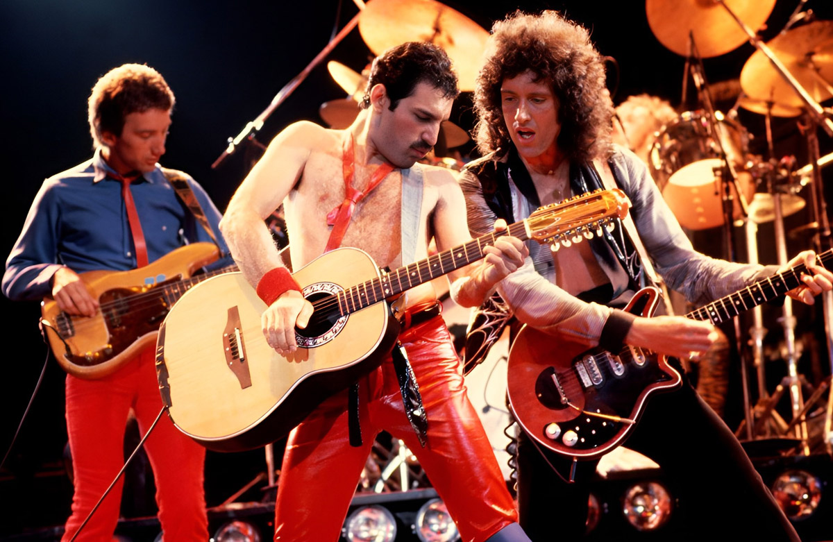 Queen auf der Bühne. 1980-е