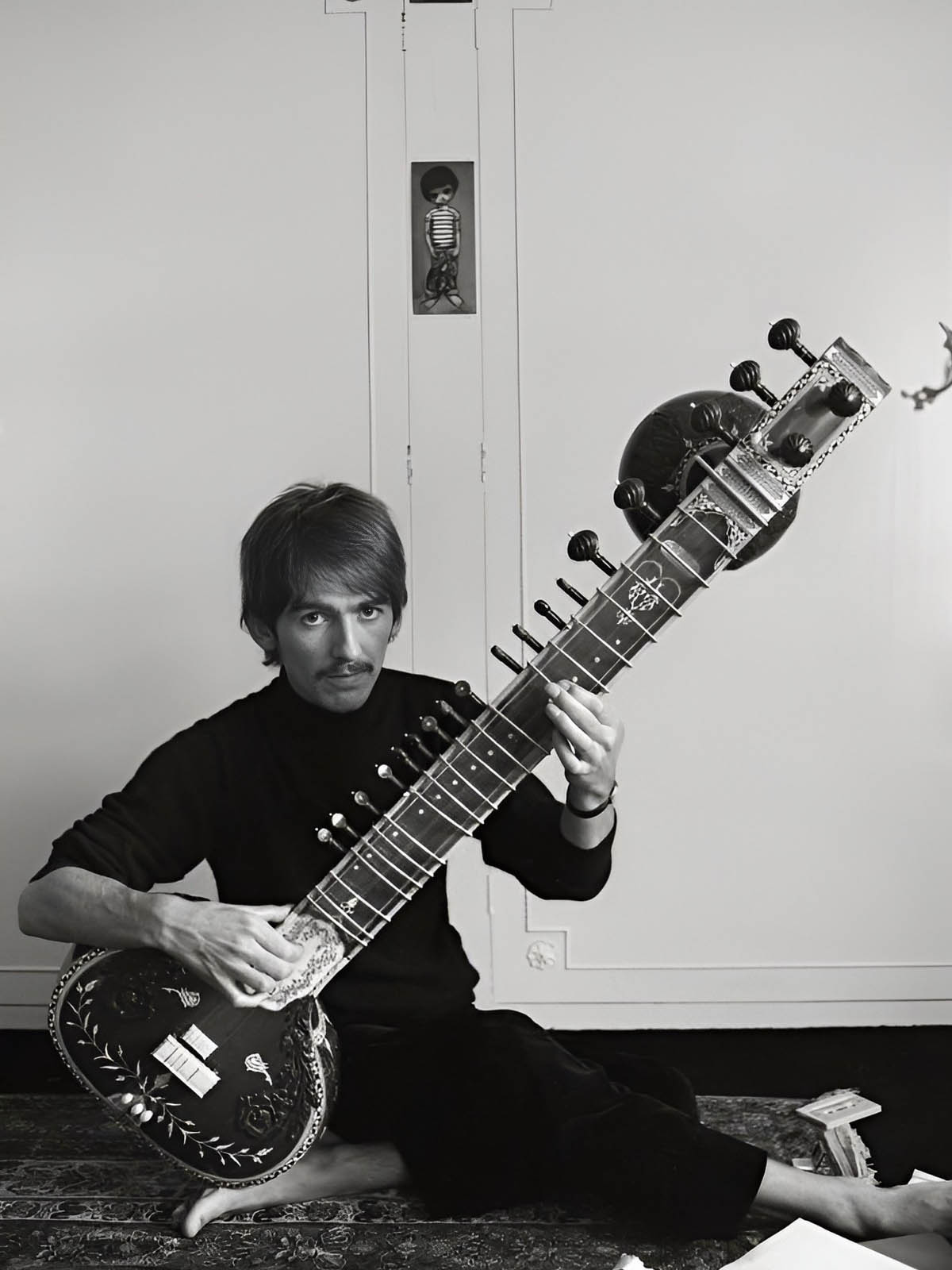 George Harrison avec sitar