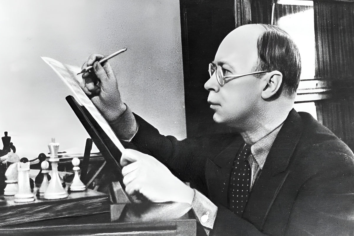 Sergei Prokofiev at work