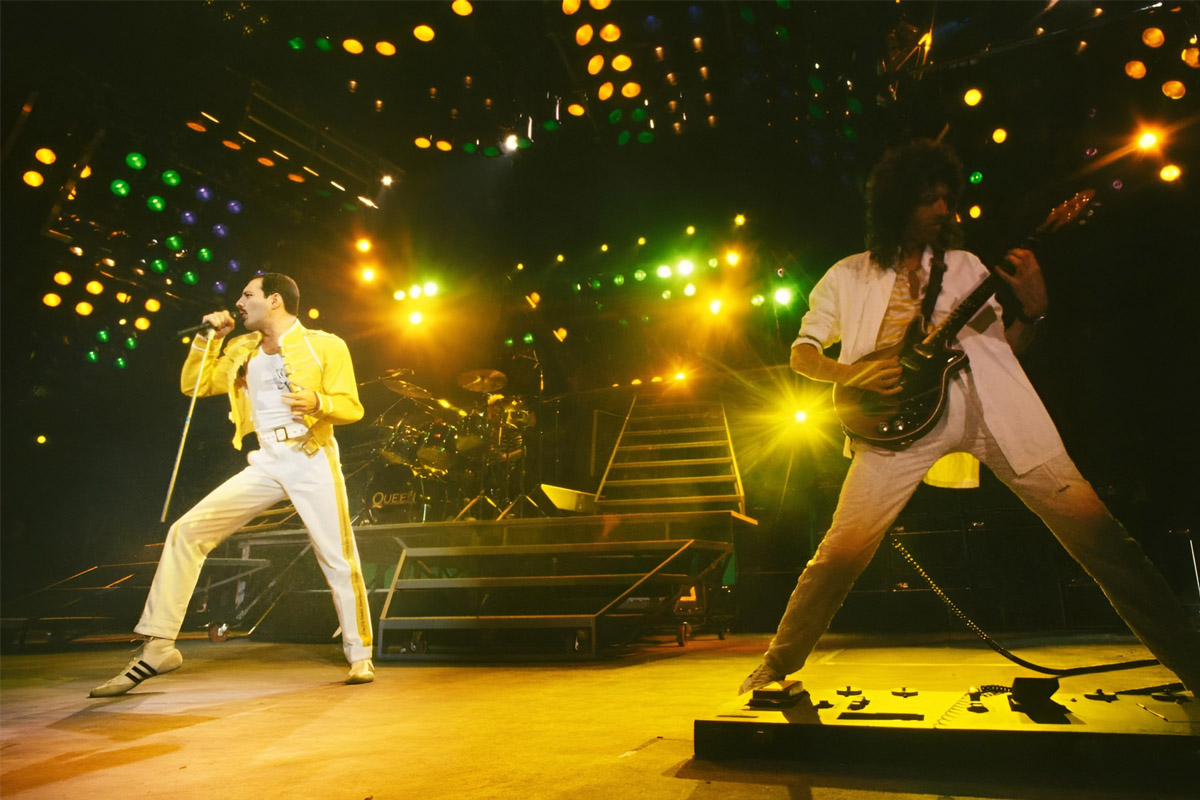 Brian May e Freddie Mercury na Magic Tour