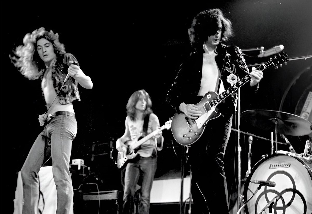Led Zeppelin en uno de sus conciertos