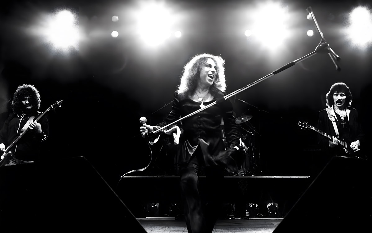Dio como parte de Black Sabbath en el escenario