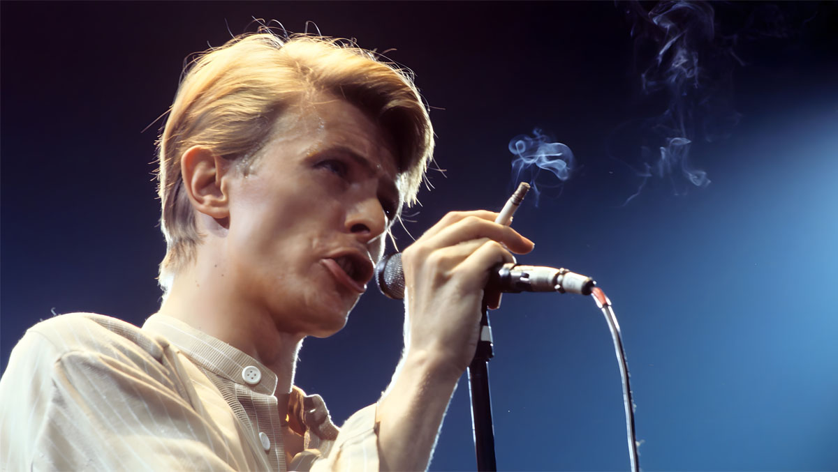 David Bowie at one of his concerts