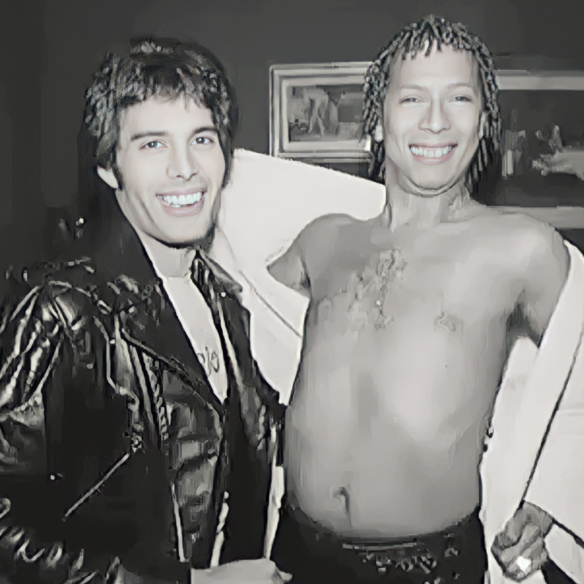 Freddie Mercury and Peter Straker.