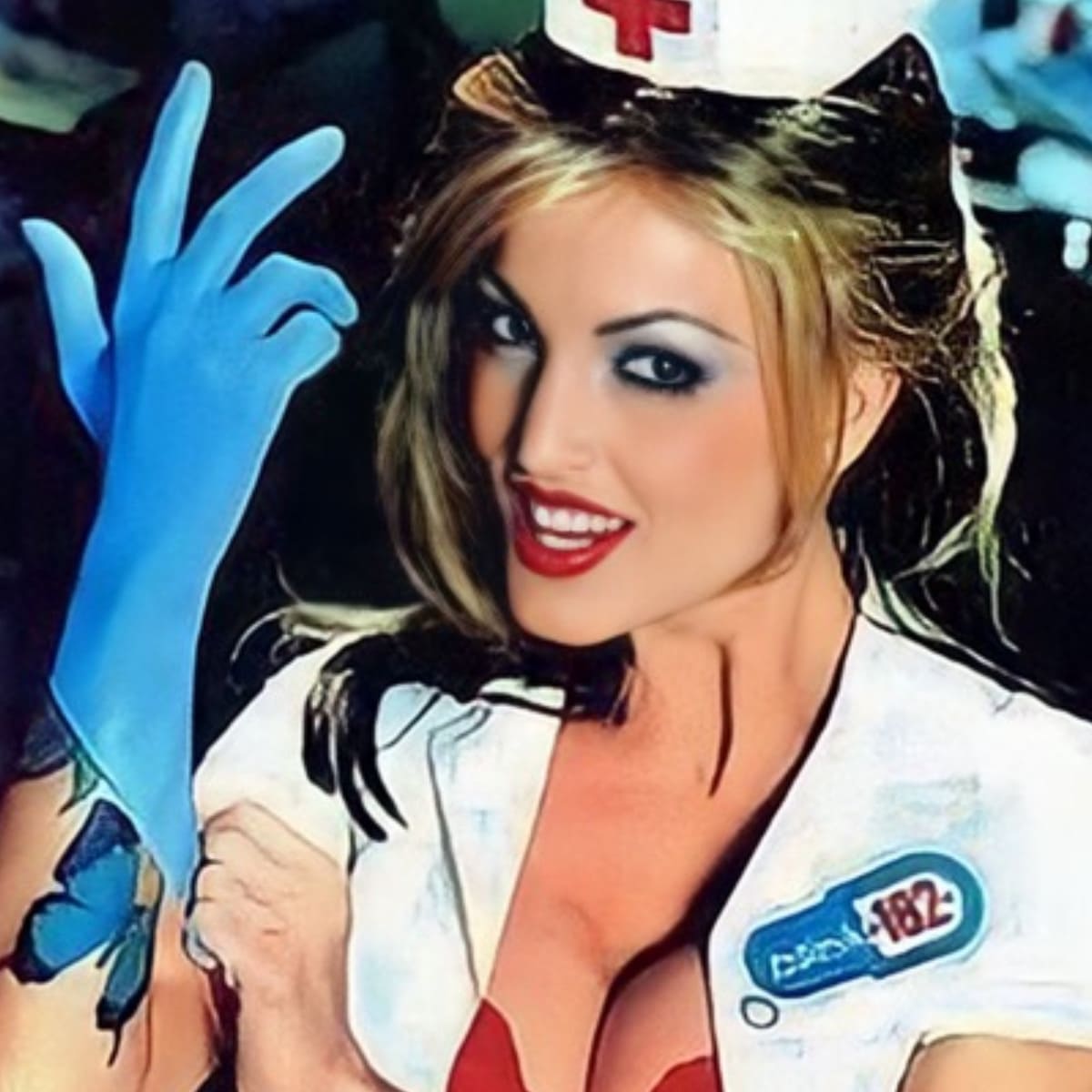 The cover of the album "Enema of the State" by Blink-182.