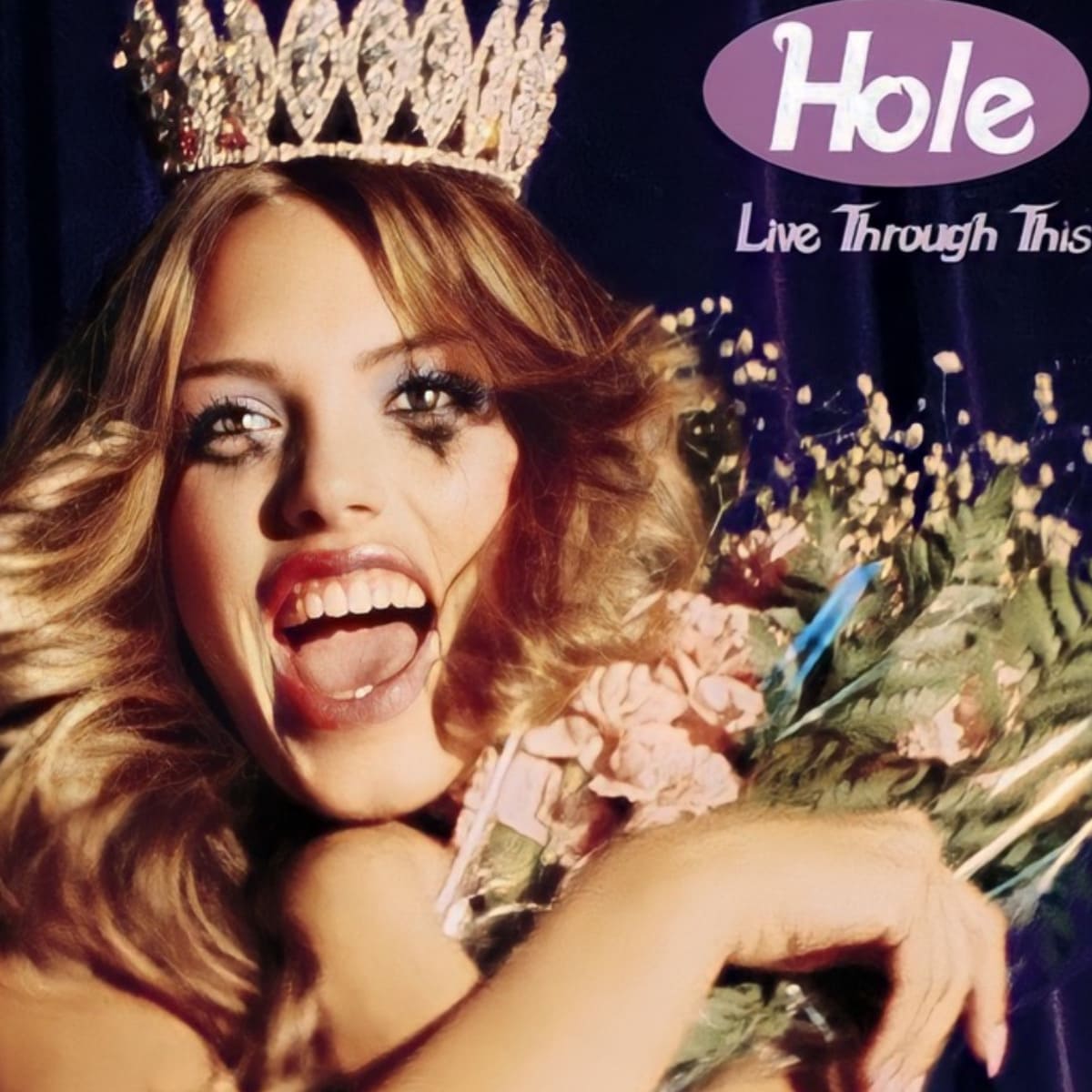 The cover of the album "Live Through This" by the band Hole