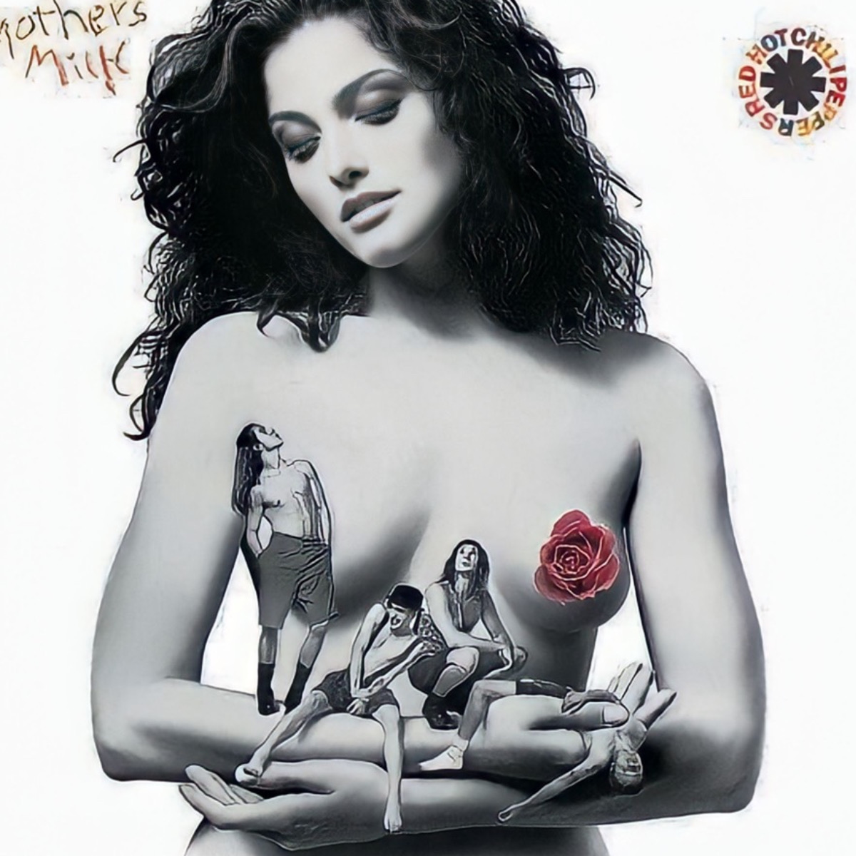 The cover of the album "Mother's Milk" by the Red Hot Chili Peppers.