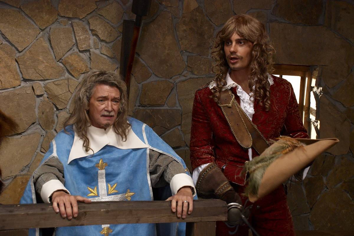 A still from The Return of the Musketeers.