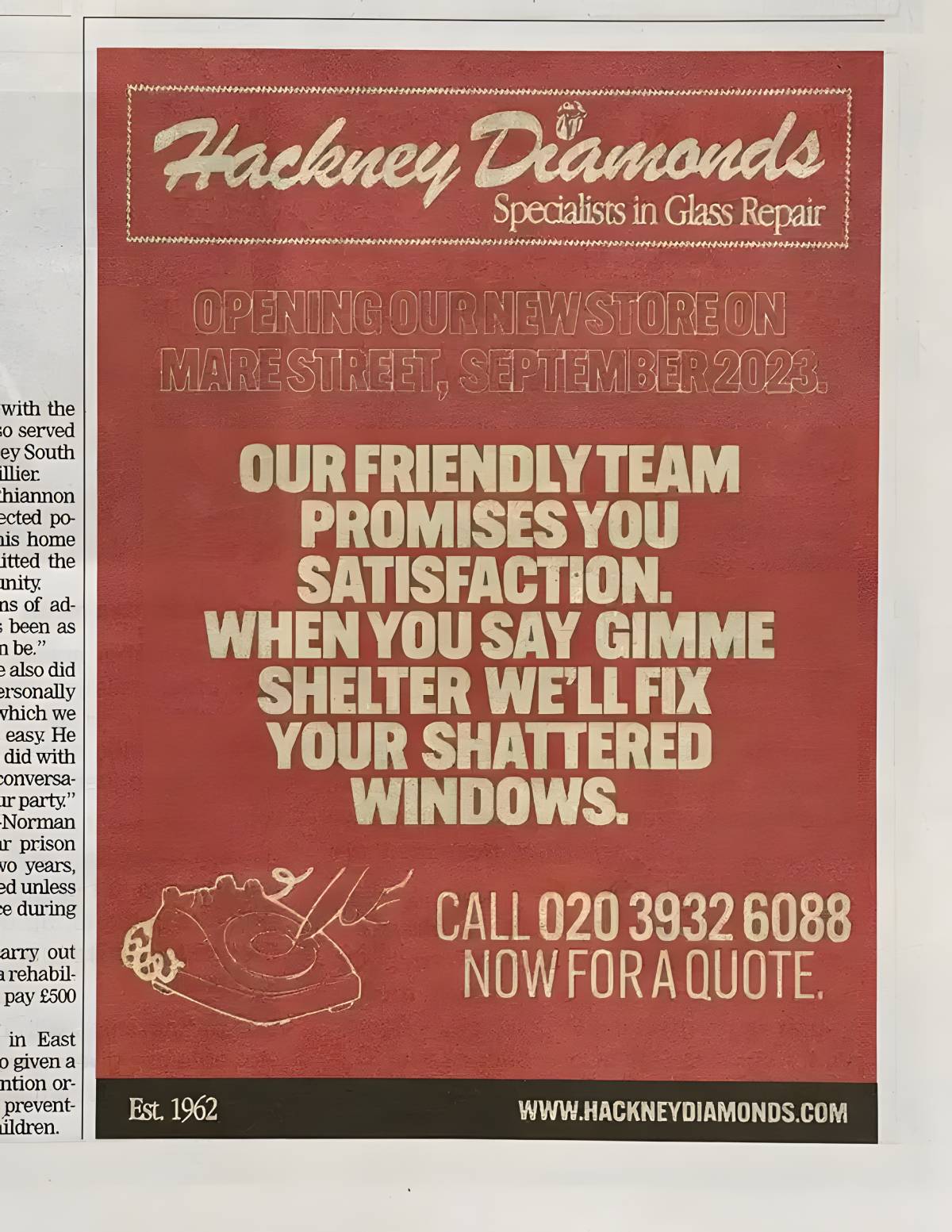 Hackney Diamonds advertising campaign.