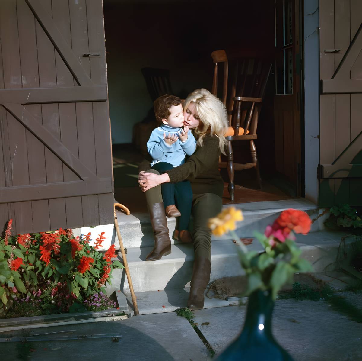 Brigitte Bardot avec son fils