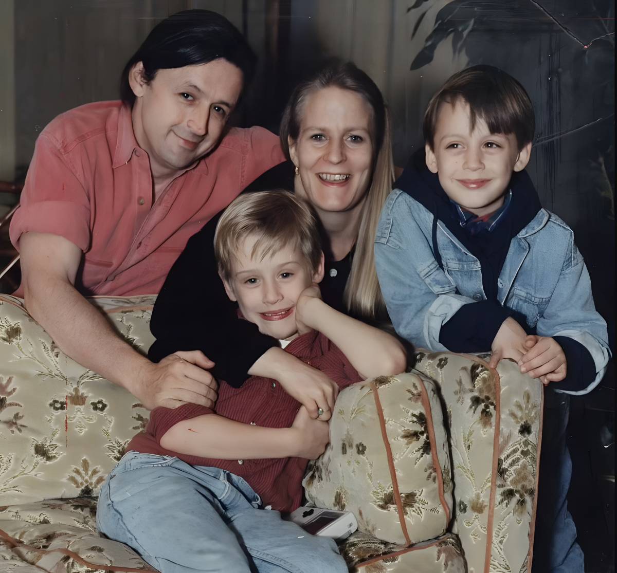Macaulay Culkin e sua família.