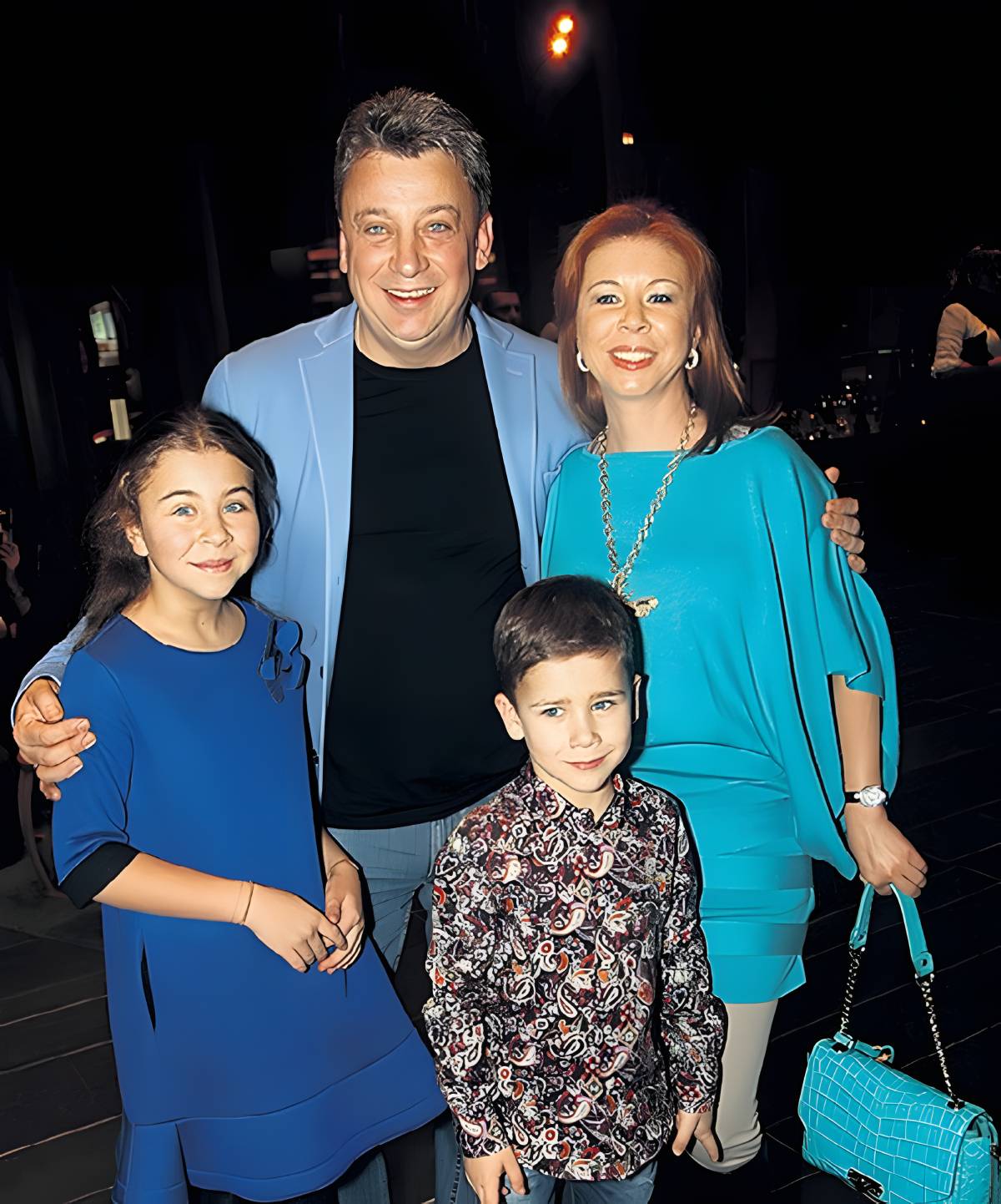 Dmitry Galkin e sua família